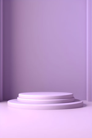Abstract scene podium mockup. Award ceremony concept. 3d renderの素材