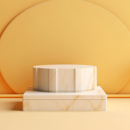 3d render, abstract minimal geometric background, primitive forms, podiumsの素材