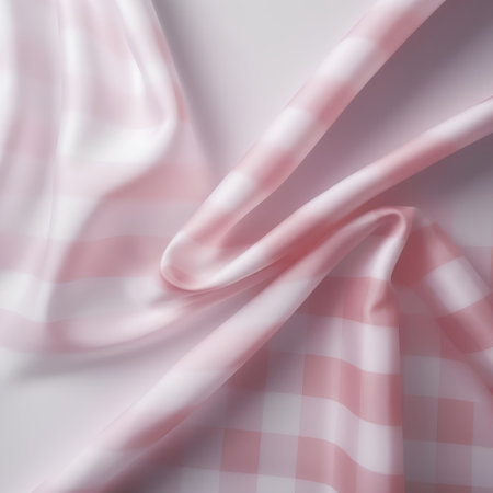 Texture, background, pattern, silk fabric, red and white checkered patternの素材