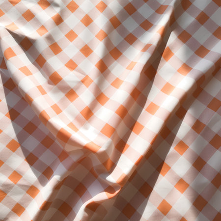 Checkered tablecloth texture. Abstract background and texture for design.の素材