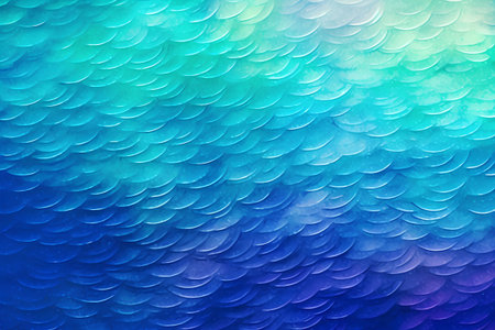 Abstract background with blue and green waves. Texture of water drops.の素材
