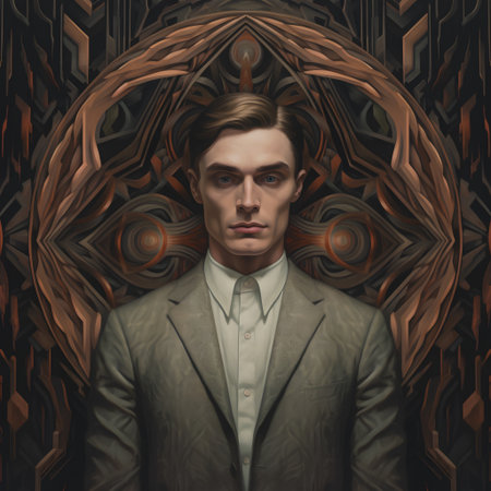 Portrait of a handsome young man in a suit. Fashion shot.の素材