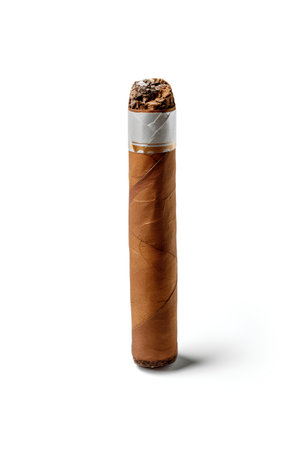 Cuban cigar isolated on a white background. 3d illustration.の素材