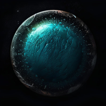 Planet in space. 3D rendering. Elements of this image furnished by NASAの素材