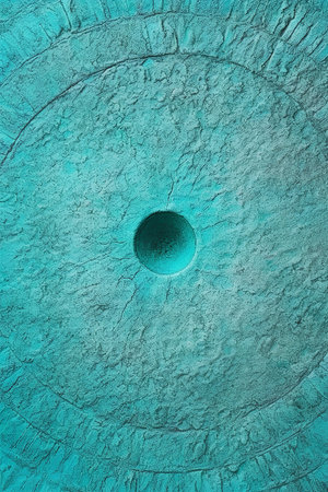 Turquoise metal texture with holes in it. Abstract background.の素材