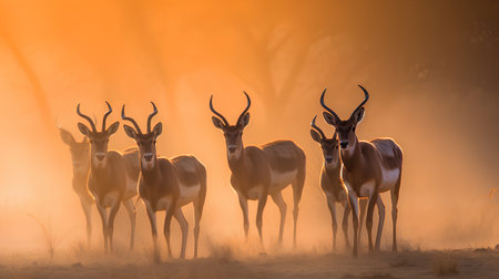 Impala Antelope - Wildlife Background from Africa - Antelope Familyの素材