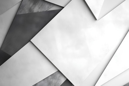 abstract background with white and gray geometric shapes, 3d illustrationの素材