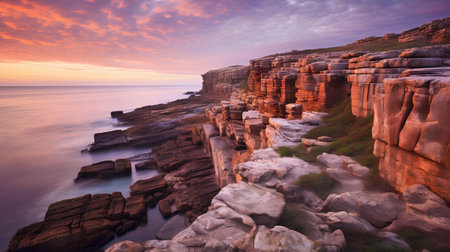 Beautiful seascape at sunset. Composition of nature.の素材