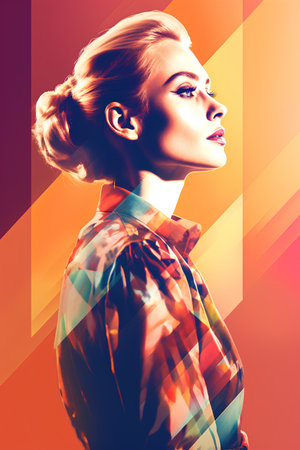 Fashion shot of a beautiful young woman. Beauty, fashion. Optics.の素材