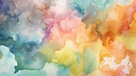 Abstract colorful watercolor for background. Digital art painting. Texture paper.の素材