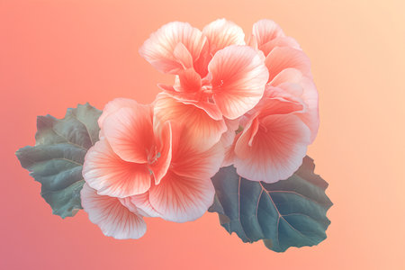 Flowers of hibiscus on orange background. Vector illustration.の素材
