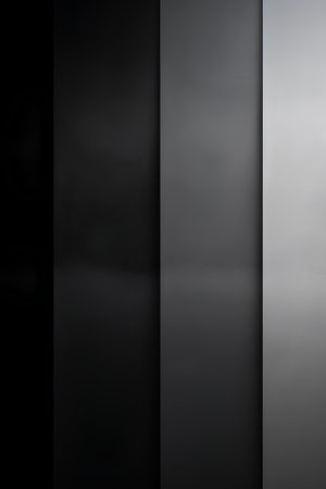 Black metal background with stripes. Template for design. 3d renderの素材