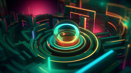 3d rendering of abstract technology concept background. High resolution image.の素材