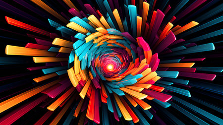 3D surreal illustration. Sacred geometry. Mysterious psychedelic relaxation pattern. Fractal abstract texture. Digital artwork graphic astrology magicの素材