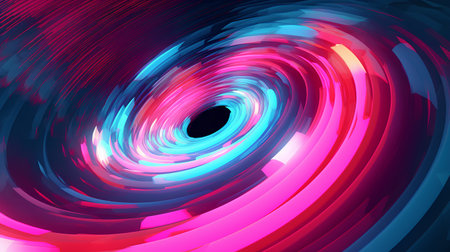 abstract background with concentric circles. 3d rendering - illustrationの素材
