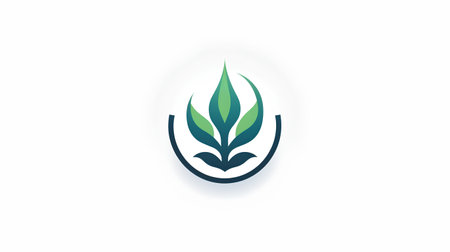 Leaf logo design template. Ecology concept. Vector illustration for your designの素材