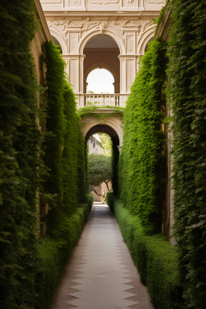 Garden of the Palace of Versailles, Paris, Franceの素材