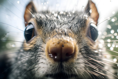 Squirrel close-up portrait. Shallow depth of field.の素材