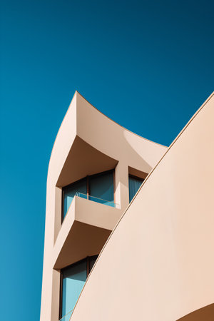 Architecture details of modern apartment building. Abstract architecture background.の素材