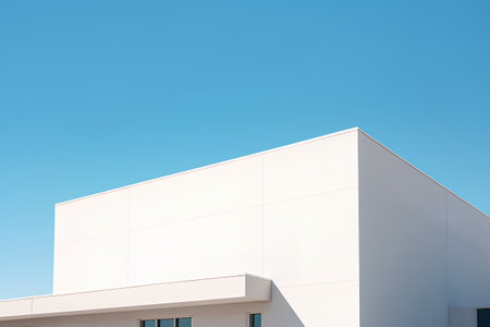 Abstract fragment of modern architecture, facade of a modern office building.の素材