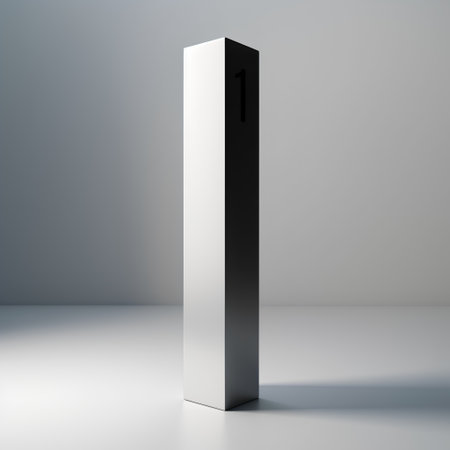 3d render of a blank white box with shadow on a gray backgroundの素材