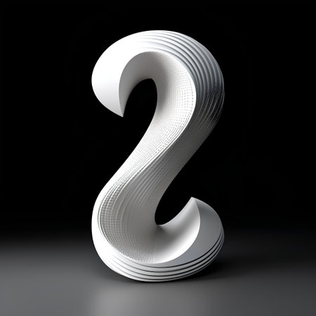 Alphabet Letter S. 3D Render. White font on black background.の素材