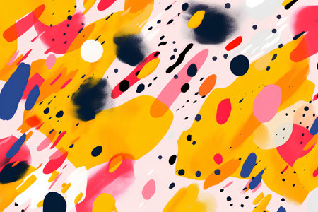 Seamless pattern with watercolor spots and splashes. Vector illustration.の素材