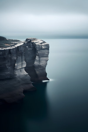 Beautiful seascape. Composition of nature. Long exposure.の素材
