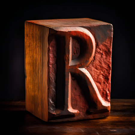 Wooden letterpress type on a rustic wooden table. Toned.の素材