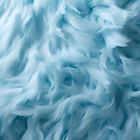 Abstract blue feathers background. Close up of blue feathers texture background.の素材