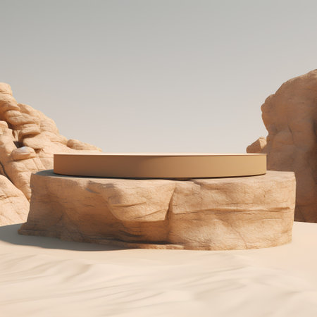 Abstract scene podium mockup. Award ceremony concept. 3d renderの素材