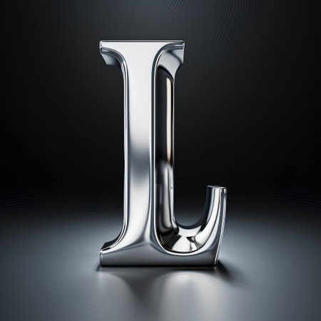 Metal letter J uppercase on black background. 3D rendered font.の素材