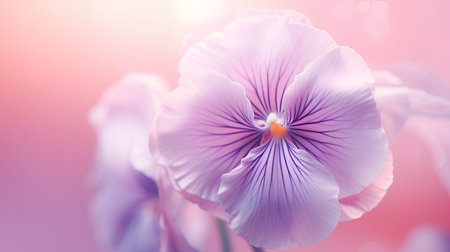 Purple iris flowers on pink background. Floral background.の素材