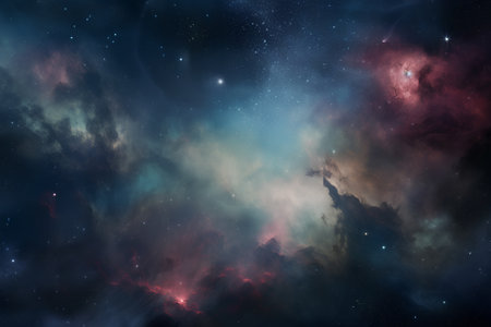 Nebula and stars in deep space. Elements of this image furnished by NASAの素材