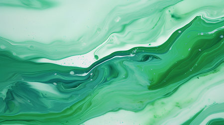 Abstract green marble background. Liquid marble pattern. Fluid art.の素材
