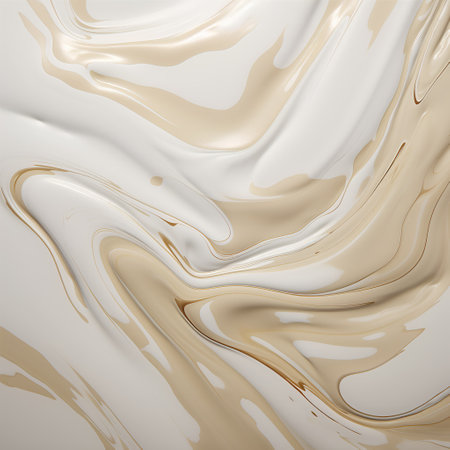 Beige and white liquid texture. Abstract background. Vector illustration.の素材