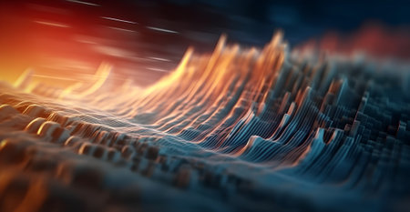 abstract background with some smooth lines in it (3d render)の素材