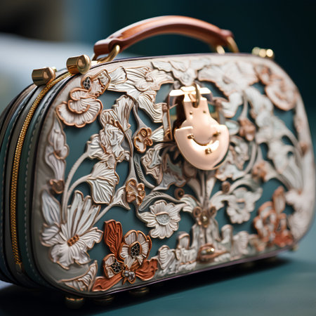 Luxury handbag on the table. Close-up.の素材