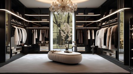 3d rendering luxury and modern bathroom and toilet with walk in closetの素材