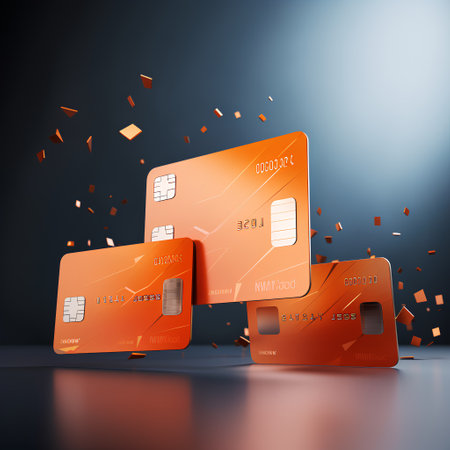 Realistic 3d Detailed Credit Card Mockup. Vector illustrationの素材