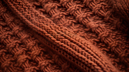 Knitted woolen fabric as a background. Close-up.の素材