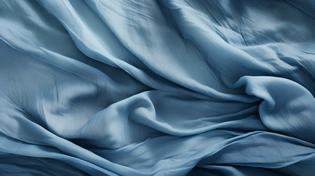 Texture, background, pattern. Silk fabric is blue. It has a smooth matte finish and is suitable for your design.の素材