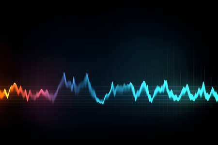 abstract background with equalizer and sound wave. Vector illustration.の素材