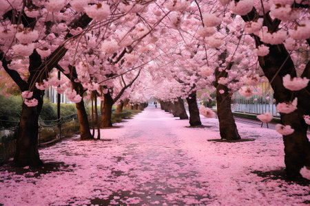 Cherry blossoms in Tokyo, Japan. Cherry blossom season.の素材