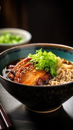 japanese miso ramen noodle with eel - japanese foodの素材