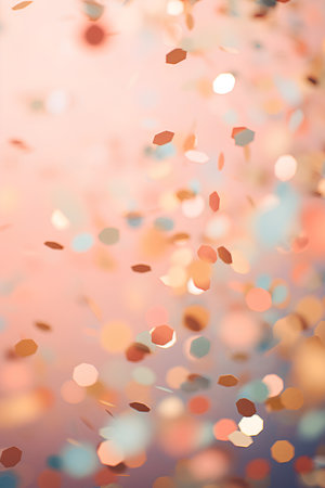 Abstract bokeh background with colorful defocused lights and stars.の素材