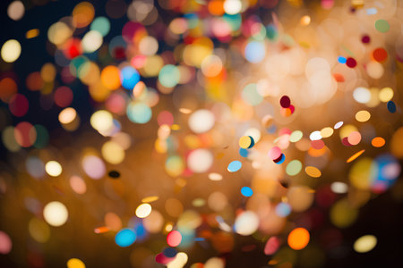 Festive Christmas background. Elegant abstract background with bokeh defocused lights and starsの素材