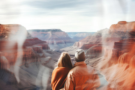 Hike in Grand Canyon National Park, Arizona, United States of Americaの素材