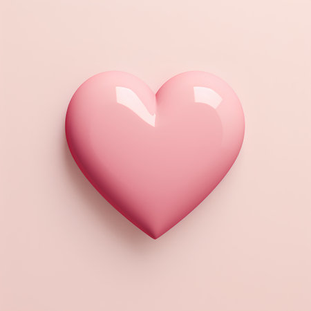 Pink heart on a pink background. 3d rendering, 3d illustration.の素材