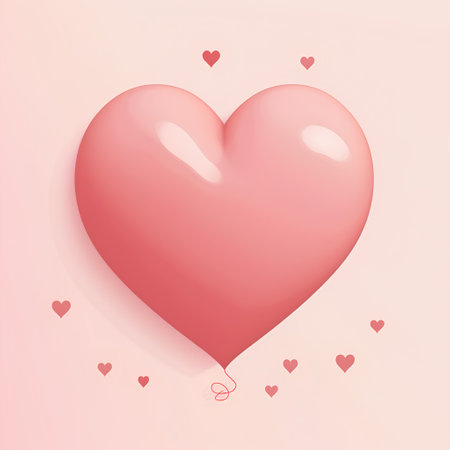 Valentine's day background with pink heart. Vector illustration.の素材